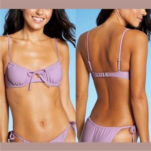 Wild Fable Light Purple Bikini Set shirring